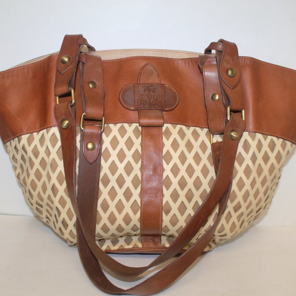 New Zenith Italy Vachetta Basket Purse Bag